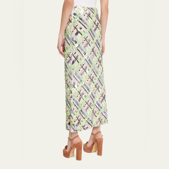 NWOT VERONICA BEARD Brent EMBELLISHED sequin midi skirt mermaid 2 - Picture 3 of 17